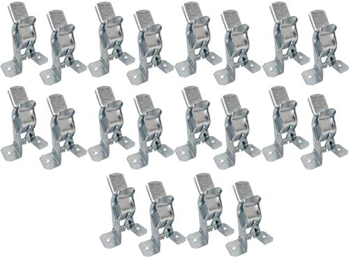 Bulldog Clamp (20 Pack) Spring Grip Garage Closet Wall Organizer for Brooms, Mops, Rakes, Etc. (20 Count)