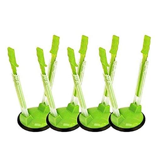 Book Cover YUFF Baggy Sandwich Racks Holderï¼ŒFood Storage Bags Clip-Ideal Plastic Kitchen Gadget, No Hassle Cooking Solutions(4 Pack), 4pcs, Green