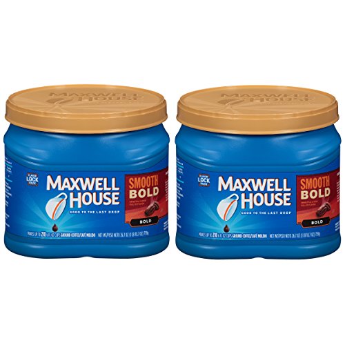 Book Cover Maxwell House Smooth Bold Ground Coffee (26.7 oz Canisters, Pack of 2)