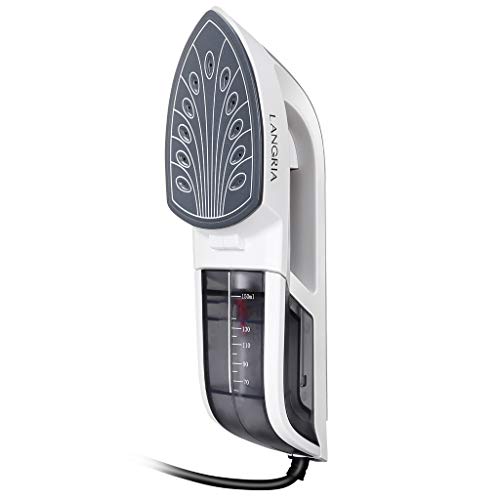 LANGRIA 4 in 1 Portable Iron Steamer for Clothes, 1300W Powerful Garment Steamer with Horizontal and Vertical Ironing for Home and Travel - 40s Fast Heat-up, Ceramic Soleplate