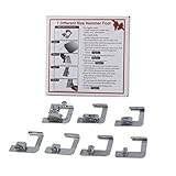 HONEYSEW Rolled Hemmer Presser Foot for Brother Singer Janome Sewing Machine 7pcs in 1 Set