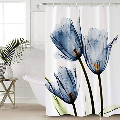 Chic D Elegant Tulip Purple Flower Indoor Doormat Non-Slip Rubber Floor Welcome Mats Bath Rug Bathroom Mat 18W X 30L Inches