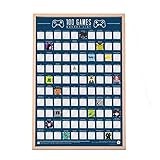 100 Video Games Bucket List Scratch Poster