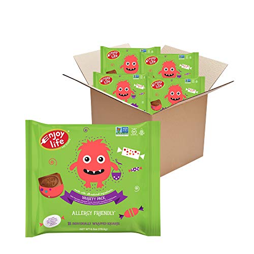 Enjoy Life Chocolate Halloween Candy Variety Pack, Nut Free, Soy Free, Dairy Free Chocolate, 4 Packs