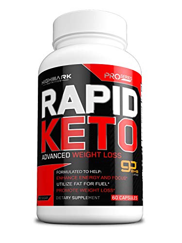 Book Cover Rapid Keto Diet Pills | Advanced Ketogenic Diet Weight Loss Supplement | BHB Salts Exogenous Ketones Capsules for Men & Women | Fast & Effective Ketosis Diet Fat Burner | Instant Keto Boost | 60
