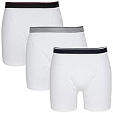 American Casual Mens Underwear Boxer Briefs, 3 Pack Boxers, 100% Soft Cotton, Open Fly Comfort