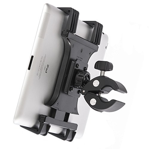 Tackform Universal Tablet Holder Compatible with Stationary Bicycle, Treadmill, Elliptical, Spin Bike, Microphone Stand, and Indoor Exercise Equipment - Compatible All Tablets Including iPad