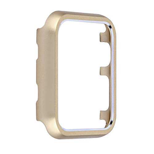 Angeland Matte Finish Aluminum Alloy Bumper Case for Apple Watch 38mm Series 3, Series 2, Series 1 - Champagne Gold