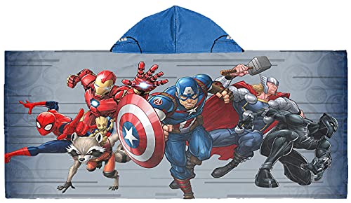 Jay Franco Marvel Avengers Hooded Bath/Pool/Beach Towel, Gray