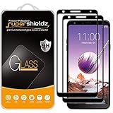 Supershieldz (2 Pack) Designed for LG Stylo 4 Tempered Glass Screen Protector, (Full Screen Coverage) Anti Scratch, Bubble Free (Black)