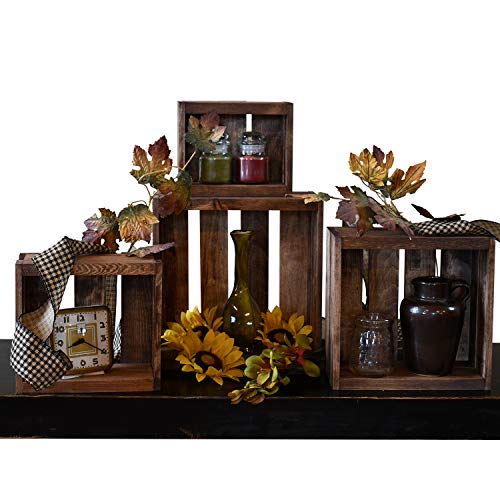 Set of 4 Nesting Box Wood Crates