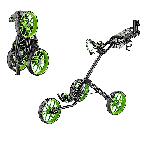 Caddytek CaddyLite 15.3 V2 Golf Push Cart - Lightweight Foldable Aluminum Cart with EVA Wheels, Foot Brake, Adjustable Handle, Umbrella Holder, Drink Holder, Scorecard Holder