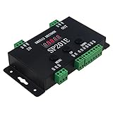 ALITOVE WS2812B WS2811 DMX to SPI Controller Decoder, W/ 99 Color Modes, 5 Channel DMX 512 RGB WW Decoder Controller for WS2815 SK6812 WS2801 WS2813 LP6803 1903 RGBWW LED Pixels Light Strip DC5V~24V