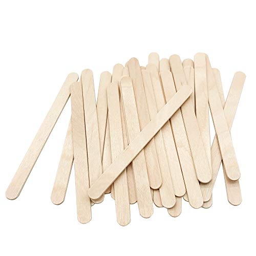 Book Cover 200 Pcs Craft Sticks Ice Cream Sticks Natural Wood Popsicle Craft Sticks 4.5 inch Length Treat Sticks Ice Pop Sticks for DIY Crafts