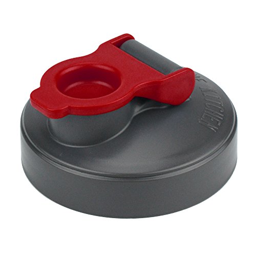 County Line Kitchen Mason Jar Flip Cap Lid. Airtight and Leak-Proof Seal - Red, Wide Mouth