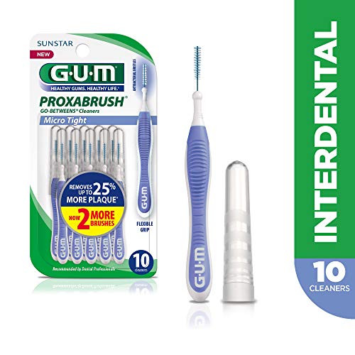 GUM Proxabrush Go-Betweens Interdental Brushes, Micro Tight, 10 Count