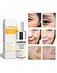 LANBENA Six Peptides Serum 24K Gold Anti-aging Serum Anti-wrinkle Firm Fine Lines Moisturizing 0.5 fl oz (1 PC)