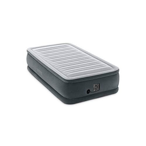Intex Comfort Plush Elevated Dura-Beam Airbed with Internal Electric Pump, Bed Height 18", Twin