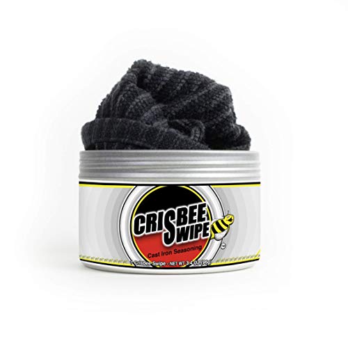 Crisbee Swipe - Cast Iron Seasoning Oil & Conditioner - Plant Based Oils with Beeswax