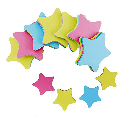 PRALB 20PACK Rainbow Star-Shaped Self Sticky Notes Self-Adhesive Sticky Note Cute Notepads 100 Sheets Per Pad.(20 Pack/Box, Star) Sticky Notes,Sticky Note Star,Cute Sticky Notes,Sticky Notepad,Star