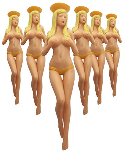 Blonde Bombshells Pin-up Girl Golf Tee Six-Pack. Sexy Party Girl Golf Tees for Gentleman Golfers. Perfect for Bachelor Parties.