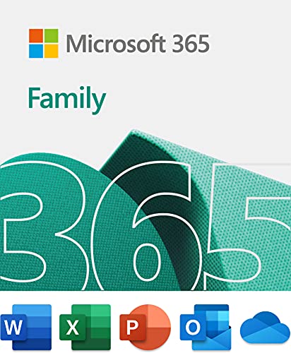 Book Cover Microsoft 365 Family | 12-Month Subscription, up to 6 people | Premium Office Apps | 1TB OneDrive cloud storage | PC/Mac Download