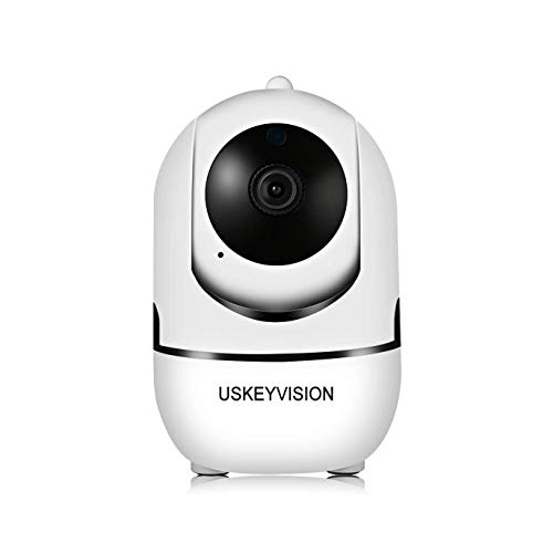 USKEYVISION WiFi Home Security Camera,1080P WiFi Indoor Camera, Dome IP Camera ,Pet/Baby WiFi Home Surveillance Camera(White)