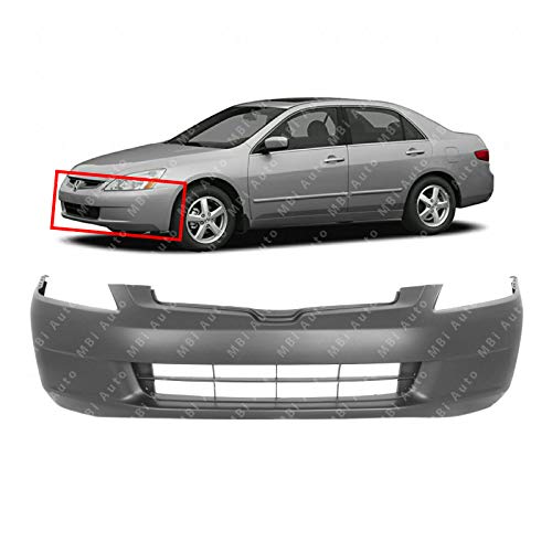 MBI AUTO - Primered, Front Bumper Cover Fascia for 2003 2004 2005 Honda Accord Sedan 03 04 05, HO1000210