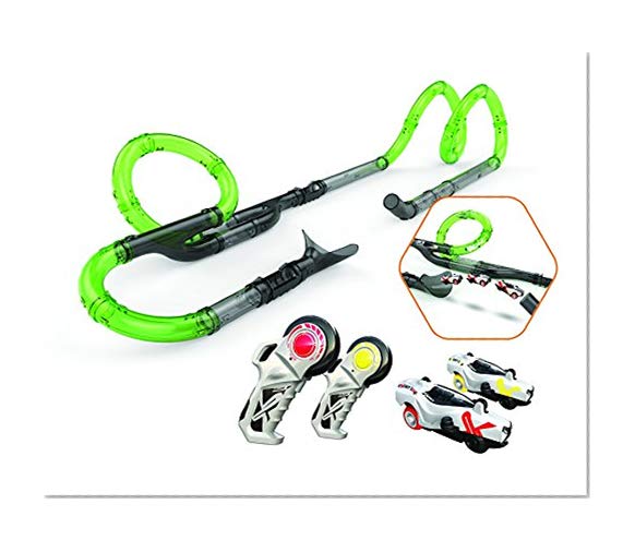 Exost loop - 2 Infinite Racing Set - 27 Tubes Circuit Modulables + 2 Voitures - Couleur  Vert
