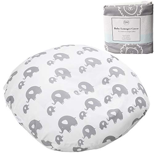 Book Cover Water Resistant Removable Cover for Newborn Lounger | Value 2-Pack | Compatible with Boppy Newborn Lounger | Unisex Animal Designs | Premium Quality Soft Wipeable Fabric | Great Baby Shower Gift