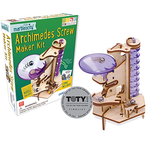 Marbleocity Triple Play Archimedes Screw Marble Machine Kit
