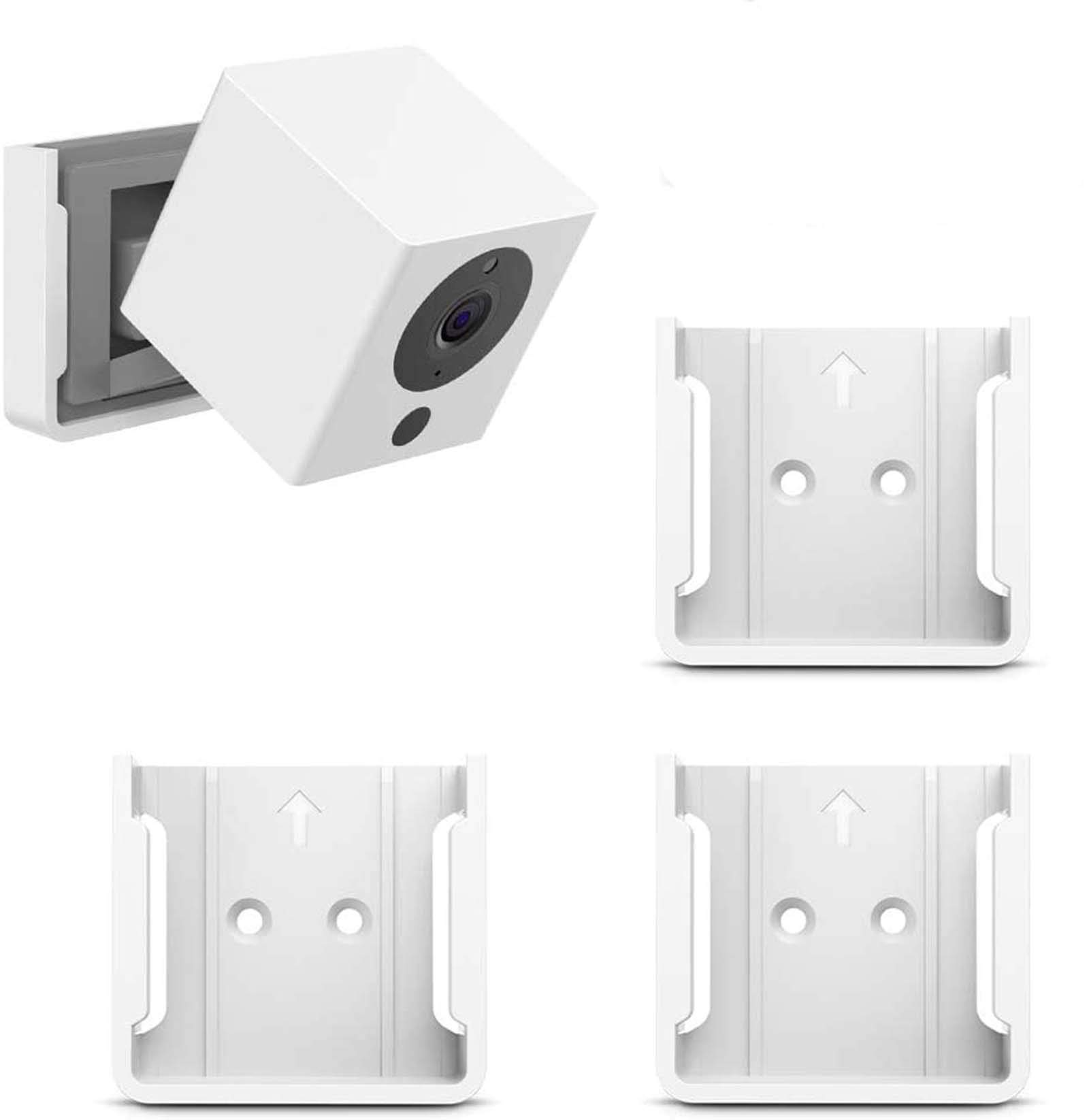 HOLACA Quick Indoor Wall Mount Bracket for Wyze Cam Camera Wyze Cam V2 and iSmart Alarm Spot Camera (3 Pack, White)