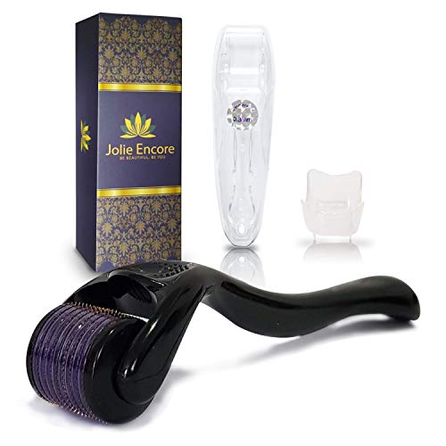 Derma Roller Kit for Face - .30mm Microneedle Roller - Cleaning cup and storage case included