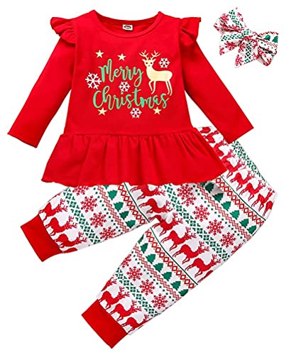 BINPAW Toddler Baby Girls Cute Tunic Tops and Leggings 2PC Clothes Outfit Set