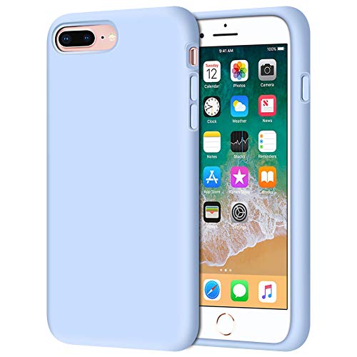 Book Cover iPhone 8 Plus Case, iPhone 7 Plus Case, Anuck Soft Silicone Gel Rubber Bumper Case Microfiber Lining Hard Shell Shockproof Full-Body Protective Case Cover for iPhone 7 Plus /8 Plus 5.5