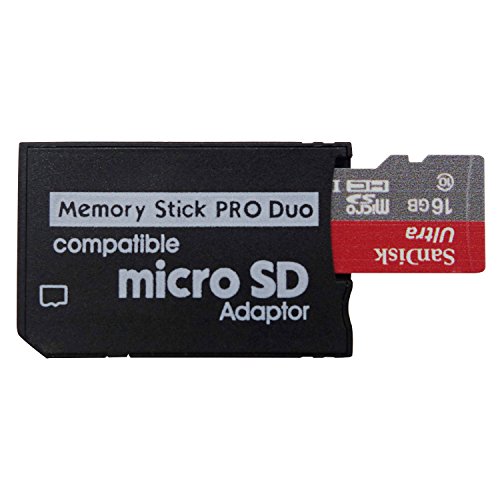 PSP Memory Stick Adapter, Funturbo Micro SD to Memory Stick PRO Duo MagicGate Card for Sony Playstation Portable, Camera, Handycam