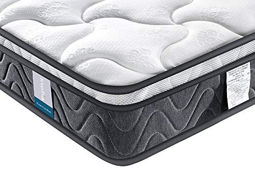 Book Cover Single Mattress, Inofia Super Comfort Hybrid Innerspring Twin Mattress Set with 3D Knitted Dual-Layered Breathable Cover, Twin Size