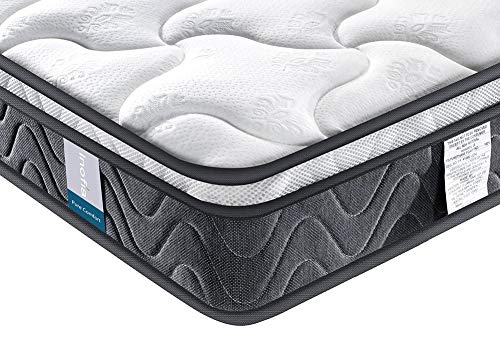 Single Mattress, Inofia Super Comfort Hybrid Innerspring Twin Mattress Set with 3D Knitted Dual-Layered Breathable Cover, Twin Size