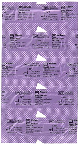 30 Precision Xtra Blood Ketone Strips - (Exp: 10/2019+) Test and Monitor Ketones on The ketogenic Diet - Keto Strips for use with The Precision Xtra Glucose and Ketone Meter or Compatible Testing kit