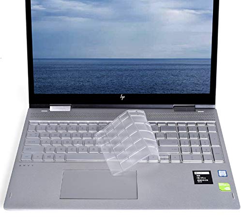 Ultra Thin Keyboard Cover for HP Envy x360 15.6" Series 15M-BP012DX 15M-BP111DX 15M-BQ021DX/2019 2020 HP Pavilion 15.6/HP Envy 17 17.3 17t 17-ca0011nr 17-by0040nr Keyboard Skin(NOT for HP Fingerprint)