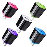 iPhone USB Wall Charger Adapter, Charger Brick, AndHot 5Pack 2.1A Dual Port Fast Charging Block Box Base Wall Plug for iPhone 17 16e 16 15 14 13 12 11 Pro Max XR XS X 8 7,iPad,Samsung,Android,Kindle