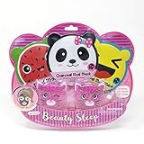 Hot Focus Beauty Sleep, Critter. 2 Charcoal Face Masks, 1 Pink Mud Face Mask, 1 Cooling Gel Bead Eye Mask. Spa Makeup Kit. Gentle Formulation & Special Design for Kids/Girls. Perfect for Spa Day.
