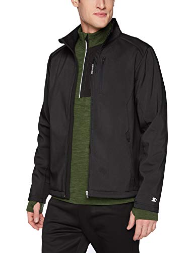 Starter Men's Soft Shell Jacket, Black, Large