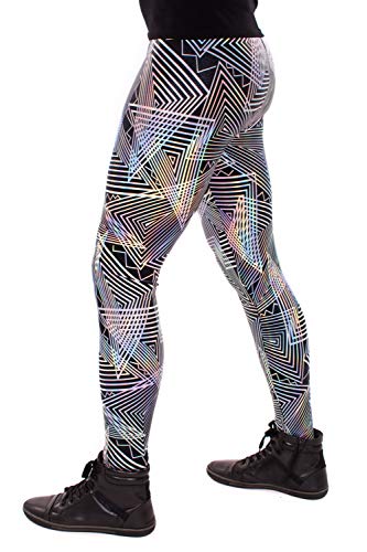 Revolver Fashion / Funstigators Festival Clothing: Men's Holographic Disco Meggings - Made in USA