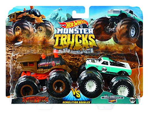 Book Cover Hot Wheels Monster Demo Doubles Trucks 2 Pack - Styles May Vary