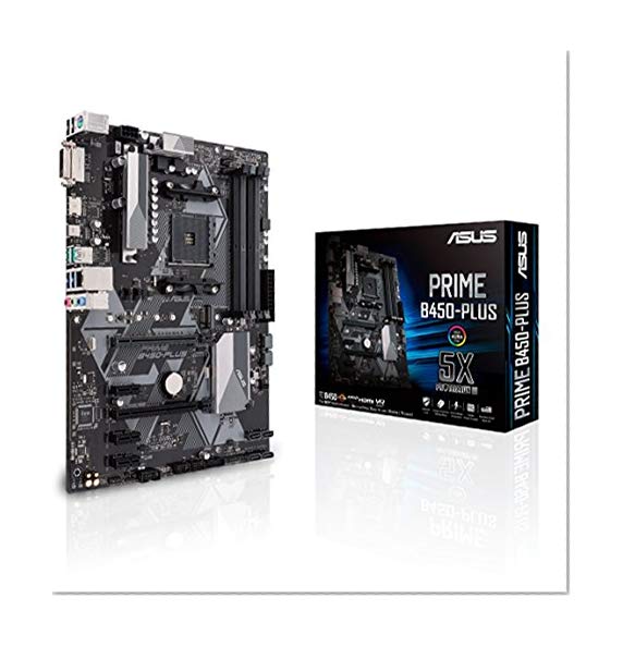 Asus Prime B450-Plus Motherboard Socket AM4 (ATX, AMD AM4, DDR4 Memory, Native M.2, USB 3.1 Gen 2)