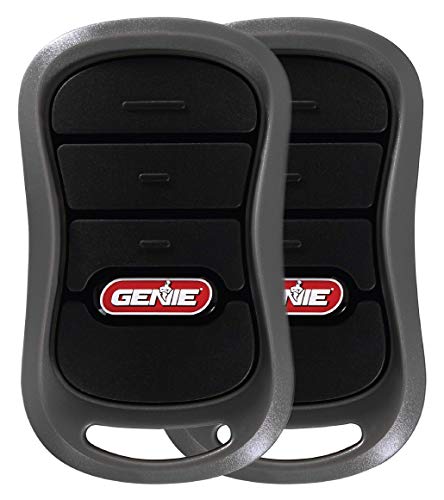 Genie 3-Button Garage Door Opener Remotes (2 Pack) - Each Remote Controls Up To 3 Genie Garage Door Openers -Compatibility Only With Genie Intellicode Garage Door Openers - Model G3T-R , Black
