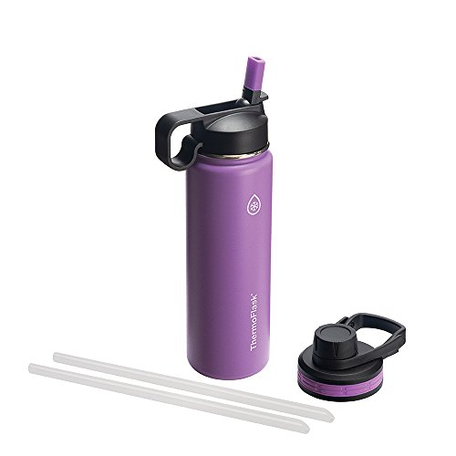 Thermoflask Double Stainless Steel Insulated Water Bottle, 24 oz, Plum
