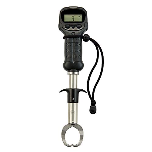 Piscifun Fish Lip Gripper with Digital Scale Waterproof Lip Grip with Electronic Digital Scale Fish Grabber Stainless Steel Clip Fish (Black)