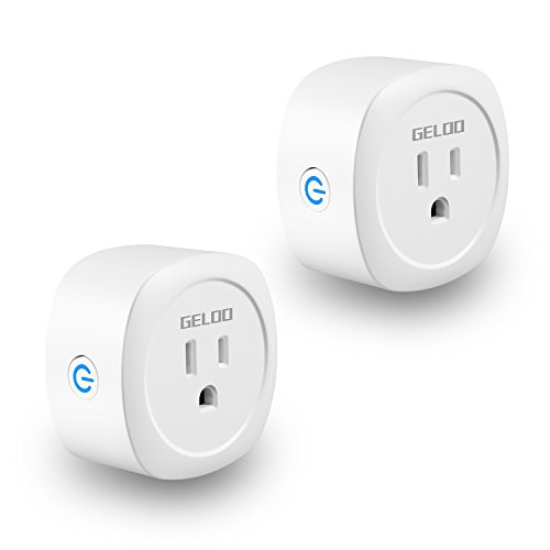 Smart Plug, GELOO WiFi Smart Outlet 2 Pack, Compatible with Alexa Echo/dot Compatible with Google Home Assistant IFTTT, Remote Control Your Electric Devices from Anywhere, No Hub Required